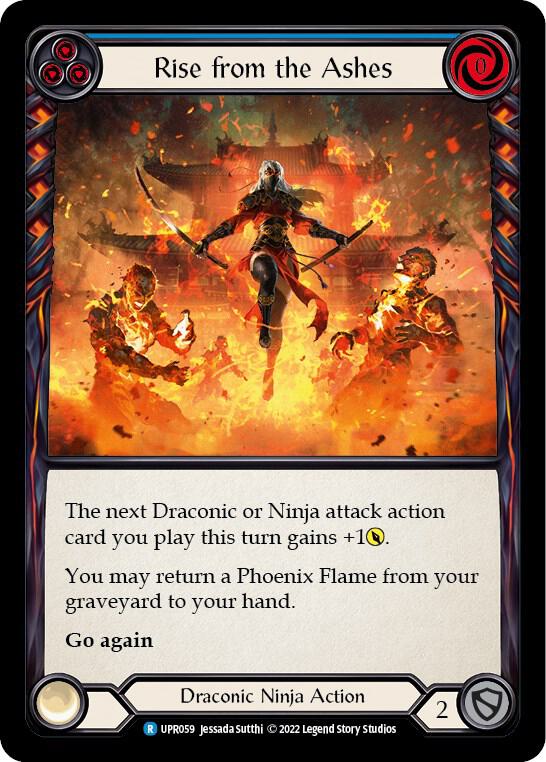 Flesh & Blood TCG Uprising Rise from the Ashes (Blue) UPR059 Rare Near Mint Rainbow Foil