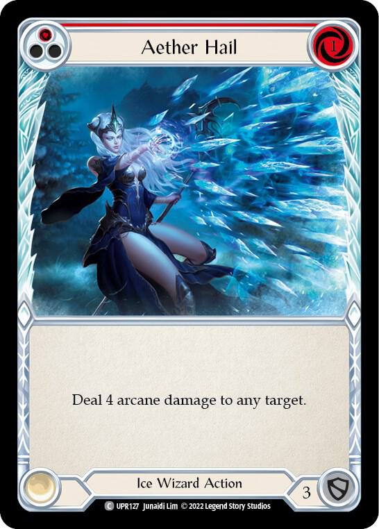 Flesh & Blood TCG Uprising Aether Hail (Red) UPR127 Common Rainbow Foil
