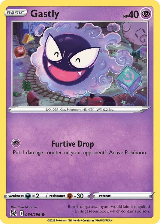 Pokemon SWSH11: Lost Origin Gastly 064/196 Common