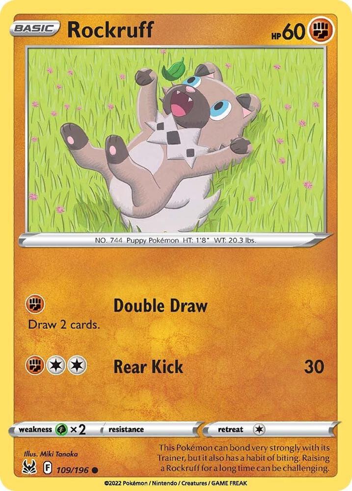 Pokemon SWSH11: Lost Origin Rockruff 109/196 Common