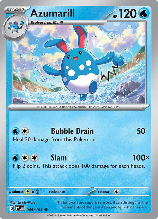 Pokemon SV02: Paldea Evolved Azumarill Uncommon 045/193