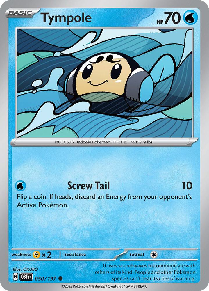 Pokemon SV03: Obsidian Flames Tympole Common 050/197