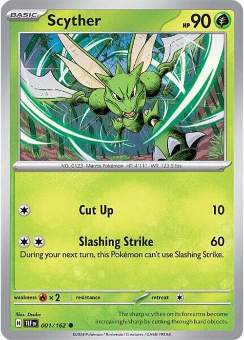 Pokemon SV05: Temporal Forces Scyther Common 001/162