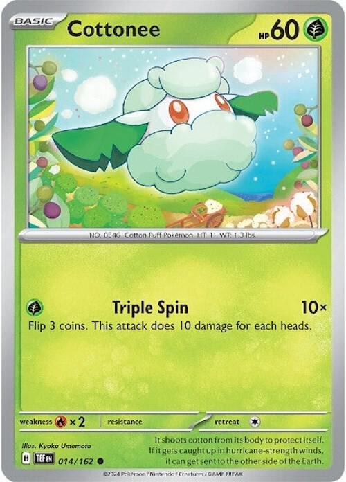 Pokemon SV05: Temporal Forces Cottonee Common 014/162