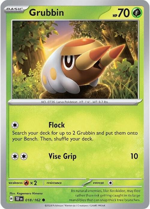 Pokemon SV05: Temporal Forces Grubbin 018/162 Common