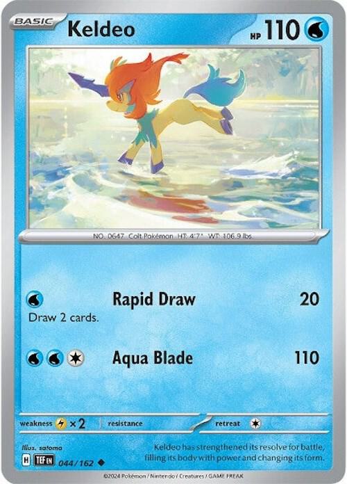 Pokemon SV05: Temporal Forces Keldeo Uncommon 044/162