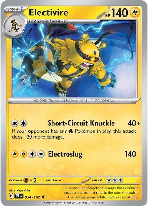 Pokemon SV05: Temporal Forces Electivire Uncommon 054/162