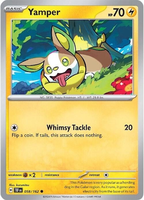 Pokemon SV05: Temporal Forces Yamper Common 058/162