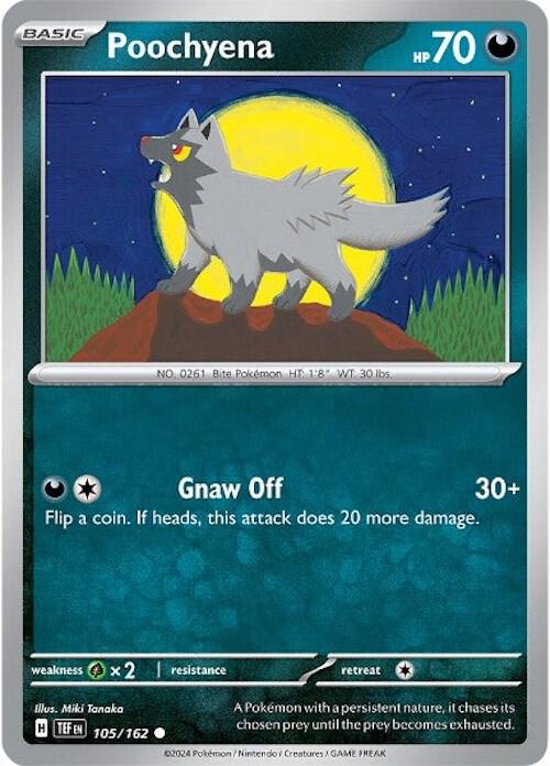 Pokemon SV05: Temporal Forces Poochyena Common 105/162