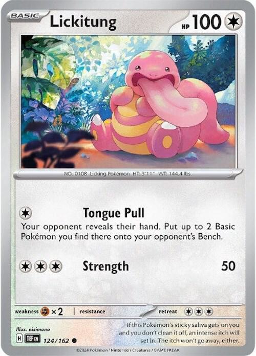 Pokemon SV05: Temporal Forces Lickitung - 124/162 Common