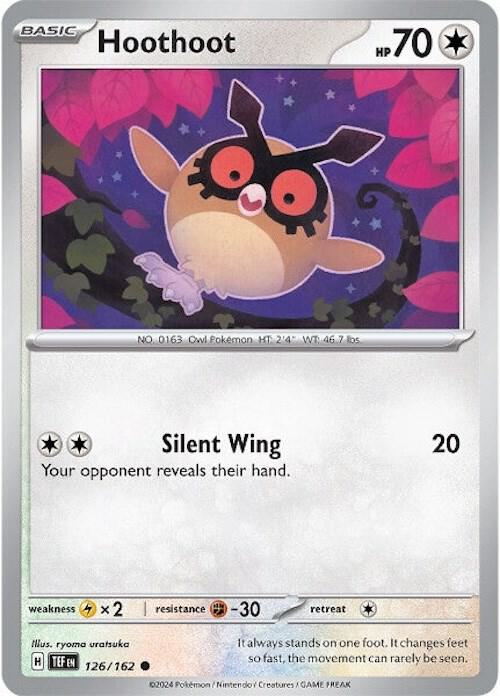 Pokemon SV05: Temporal Forces Hoothoot - 126/162 Common