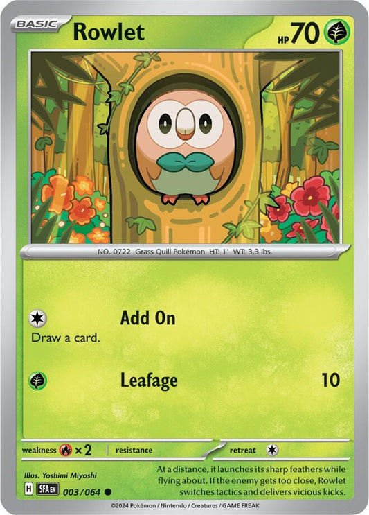 Pokemon SV: Shrouded Fable Rowlet Common 003/064