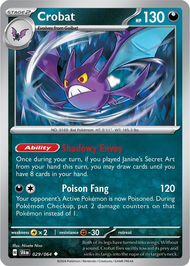 Pokemon SV: Shrouded Fable Crobat Uncommon 029/064