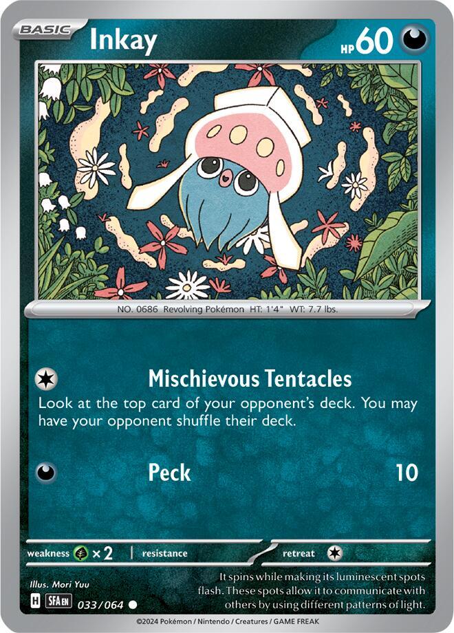 Pokemon SV: Shrouded Fable Inkay Common 033/064