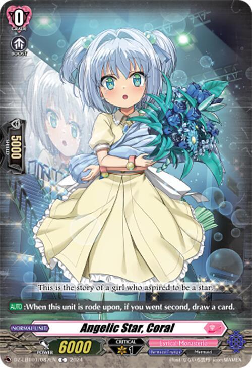 Cardfight Vanguard DZ-LBT01: Lyrical Monasterio Sparkling Stars! Angelic Star, Coral DZ-LBT01/087EN C Near Mint