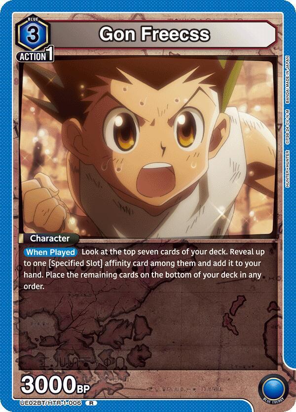 Union Arena UE02BT: HUNTER X HUNTER Gon Freecss (006) UE02BT/HTR-1-006 Rare Near Mint Foil