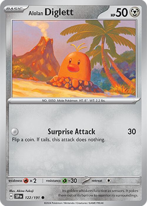 Pokemon SV08: Surging Sparks Alolan Diglett 122/191 Common