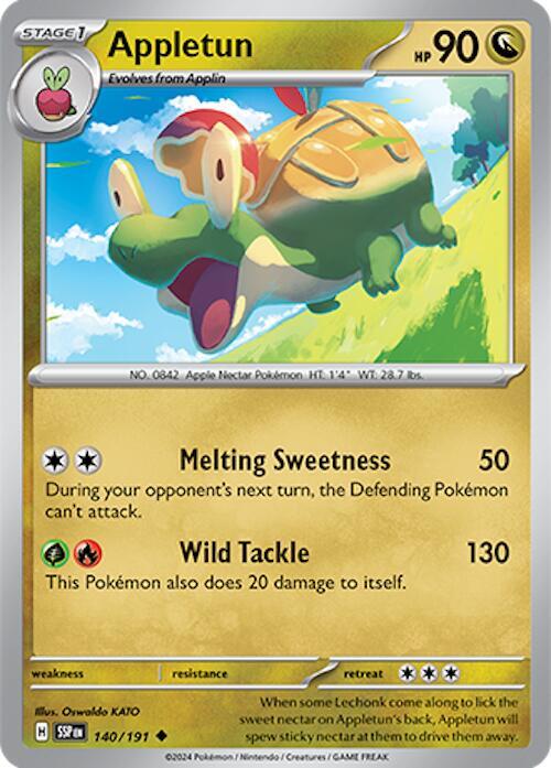 Pokemon SV08: Surging Sparks Appletun 140/191 Uncommon