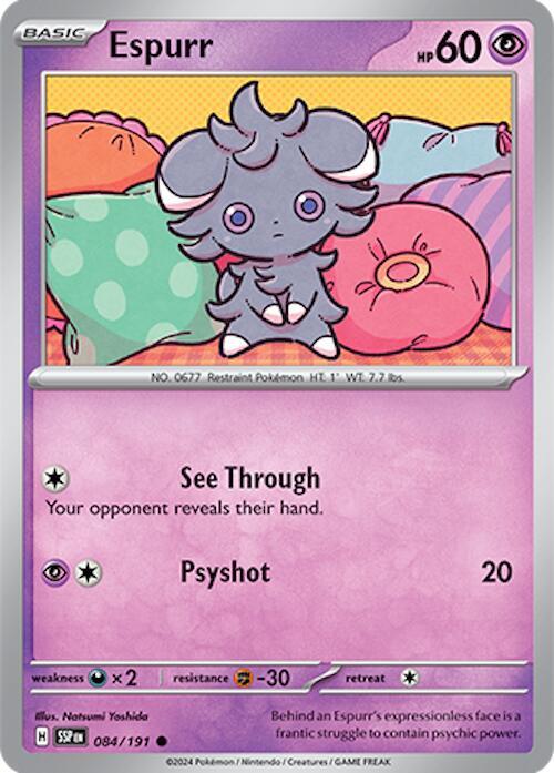 Pokemon SV08: Surging Sparks Espurr 084/191 Common