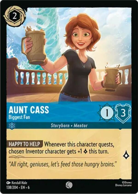 Lorcana TCG Azurite Sea Aunt Cass - Biggest Fan 138/204 Common Cold Foil