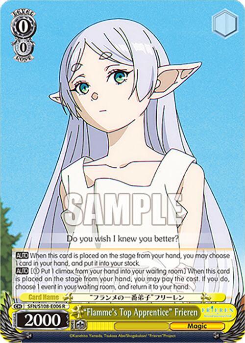 Weiss Schwarz Frieren: Beyond Journey’s End "Flamme's Top Apprentice" Frieren SFN/S108-E006 R Near Mint