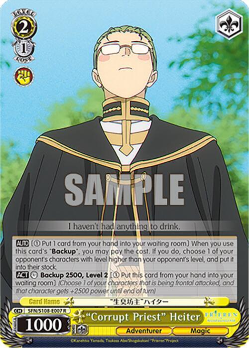 Weiss Schwarz Frieren: Beyond Journey’s End "Corrupt Priest" Heiter SFN/S108-E007 R Near Mint