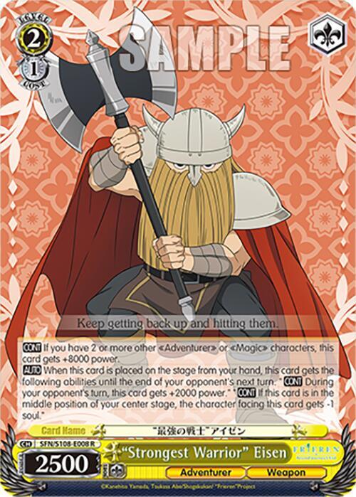 Weiss Schwarz Frieren: Beyond Journey’s End "Strongest Warrior" Eisen SFN/S108-E008 R Near Mint