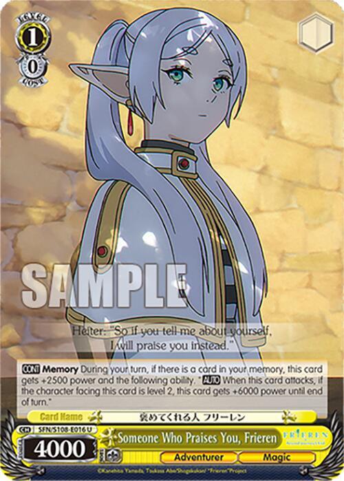 Weiss Schwarz Frieren: Beyond Journey’s End Someone Who Praises You, Frieren SFN/S108-E016 U Near Mint