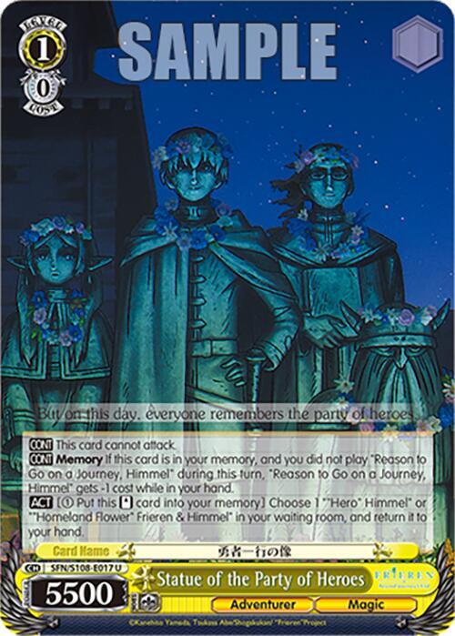 Weiss Schwarz Frieren: Beyond Journey’s End Statue of the Party of Heroes SFN/S108-E017 U Near Mint