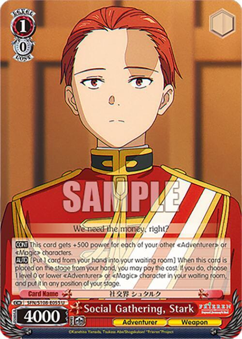 Weiss Schwarz Frieren: Beyond Journey’s End Social Gathering, Stark SFN/S108-E055 U Near Mint