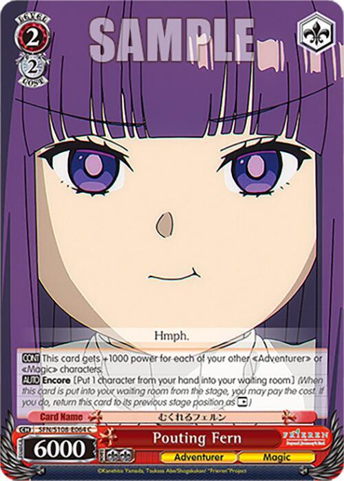 Weiss Schwarz Frieren: Beyond Journey’s End Pouting Fern SFN/S108-E064 C Near Mint
