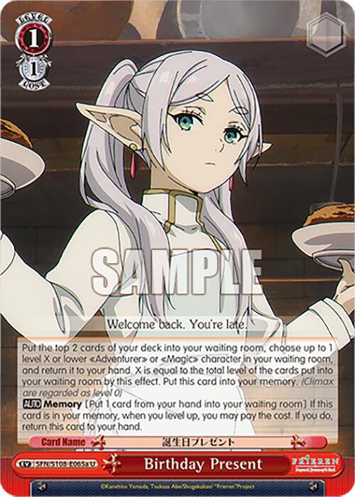 Weiss Schwarz Frieren: Beyond Journey’s End Birthday Present (A) SFN/S108-E065 U Near Mint