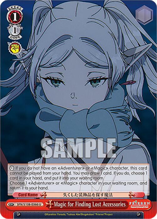 Weiss Schwarz Frieren: Beyond Journey’s End Magic for Finding Lost Accessories SFN/S108-E066 U Near Mint