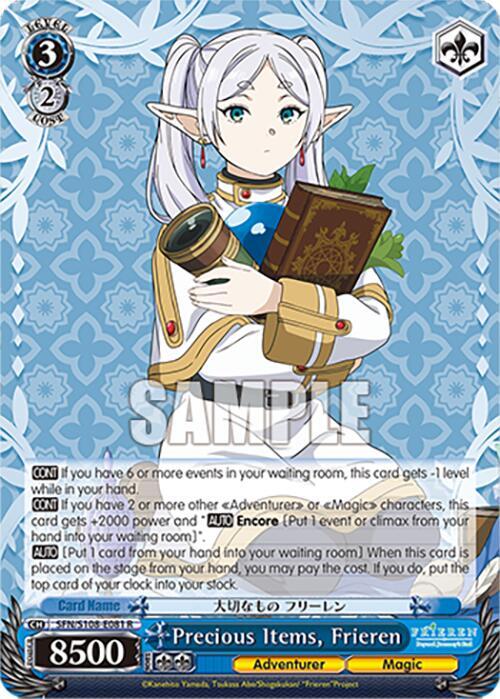 Weiss Schwarz Frieren: Beyond Journey’s End Precious Items, Frieren SFN/S108-E081 R Near Mint