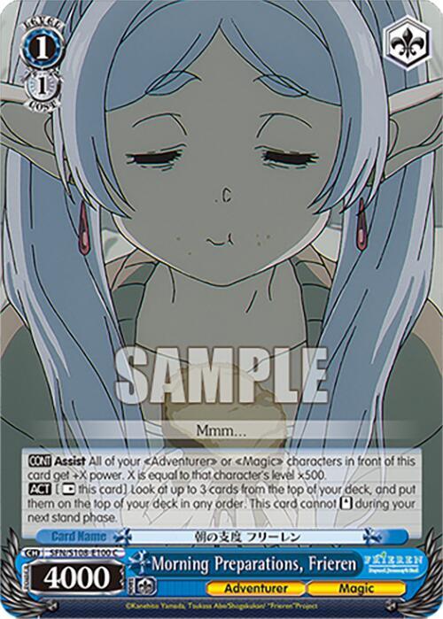Weiss Schwarz Frieren: Beyond Journey’s End Morning Preparations, Frieren SFN/S108-E100 C Near Mint