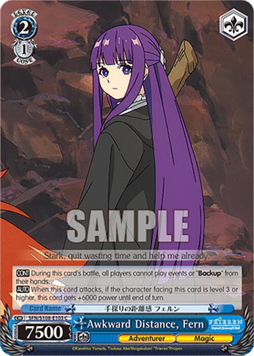 Weiss Schwarz Frieren: Beyond Journey’s End Awkward Distance, Fern SFN/S108-E103 C Near Mint