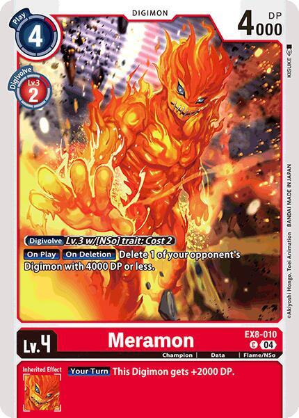 Digimon Card Game Chain of Liberation Meramon EX8-010 C Common Near Mint