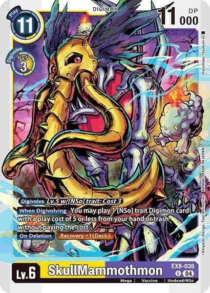 Digimon Card Game Chain of Liberation SkullMammothmon EX8-036 U Uncommon Near Mint