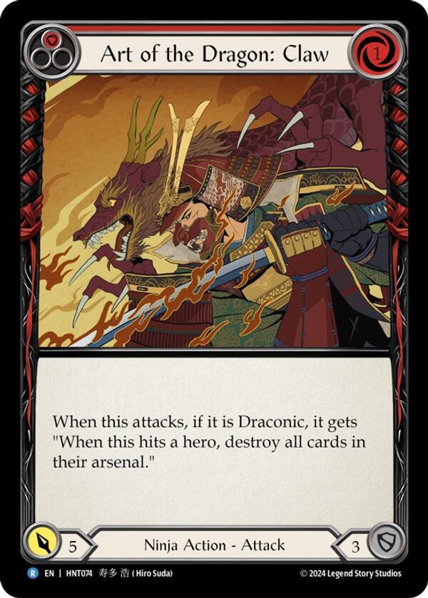 Flesh & Blood TCG The Hunted Art of the Dragon: Claw HNT074 Rare