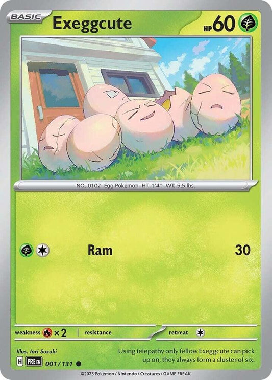 Pokemon SV: Prismatic Evolutions Exeggcute 001/131 Common