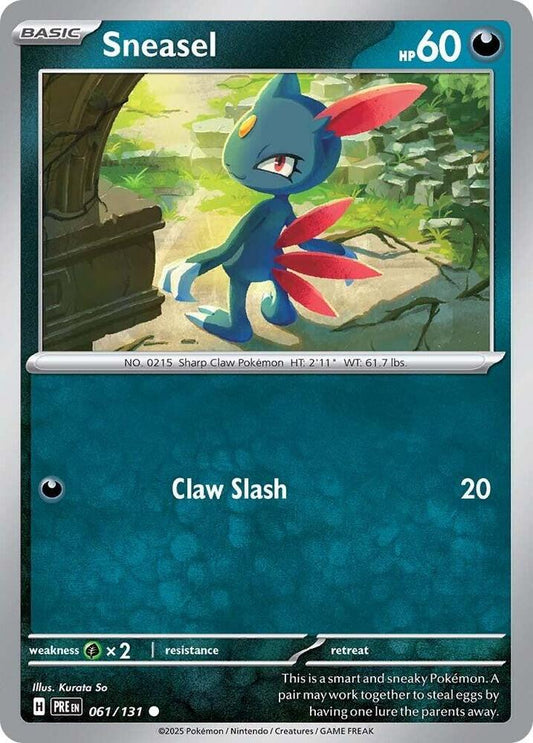 Pokemon SV: Prismatic Evolutions Sneasel Common 061/131