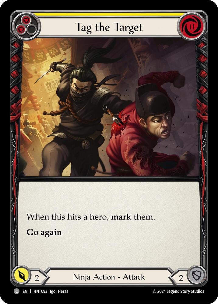 Flesh & Blood TCG The Hunted Tag the Target (Yellow) HNT093 Common