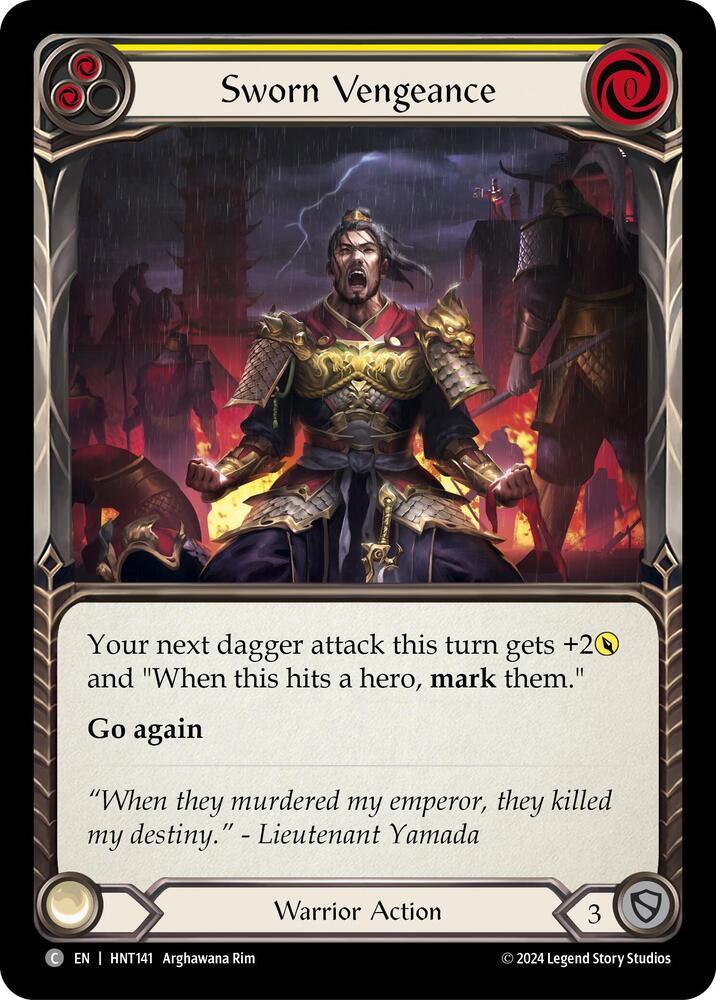 Flesh & Blood TCG The Hunted Sworn Vengeance (Yellow) HNT141 Common Near Mint