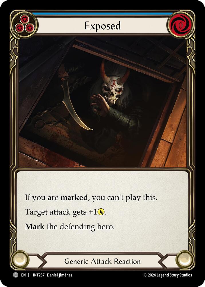 Flesh & Blood TCG The Hunted Exposed (Blue) HNT237 Common Near Mint