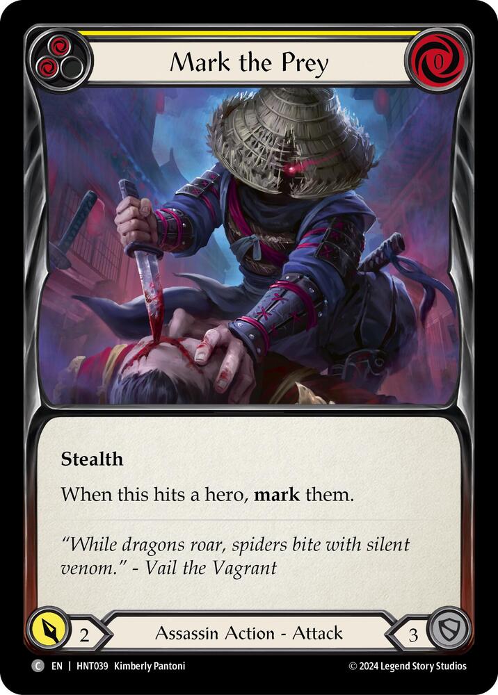 Flesh & Blood TCG The Hunted Mark the Prey (Yellow) HNT039 Common