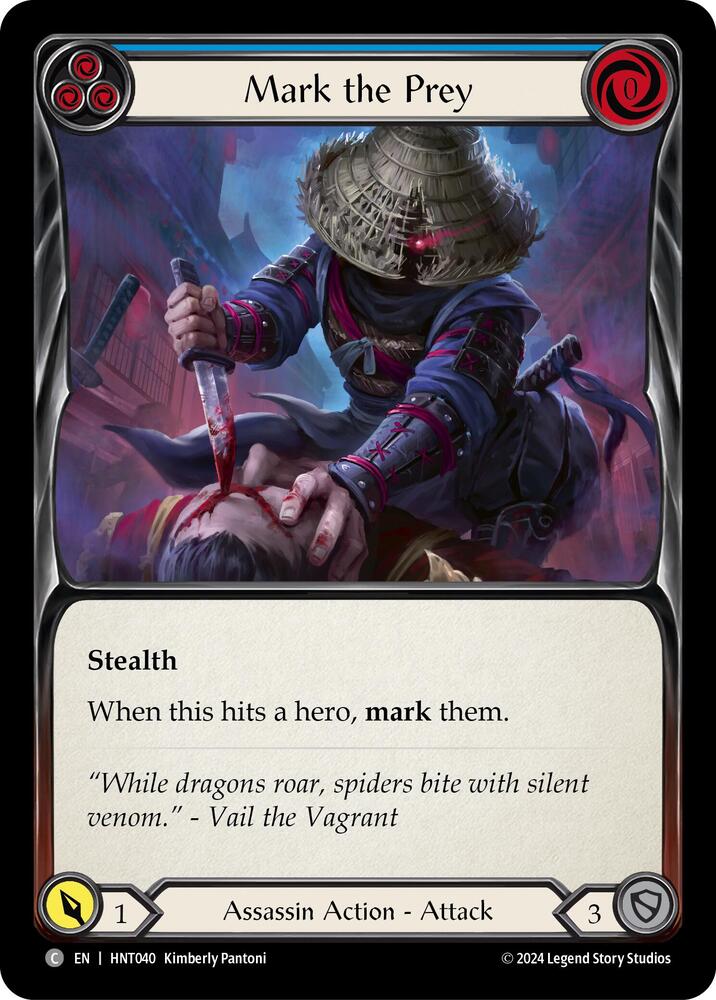 Flesh & Blood TCG The Hunted Mark the Prey (Blue) HNT040 Common