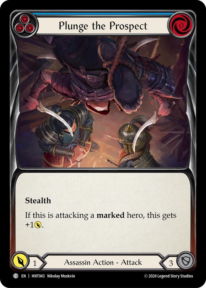 Flesh & Blood TCG The Hunted Plunge the Prospect (Blue) HNT043 Common Near Mint Rainbow Foil