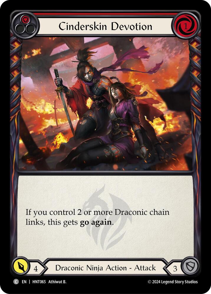 Flesh & Blood TCG The Hunted Cinderskin Devotion (Red) HNT065 Common Near Mint
