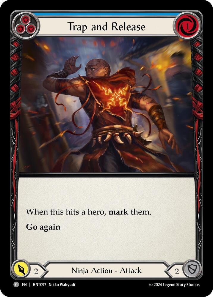 Flesh & Blood TCG The Hunted Trap and Release (Blue) HNT097 Common Near Mint