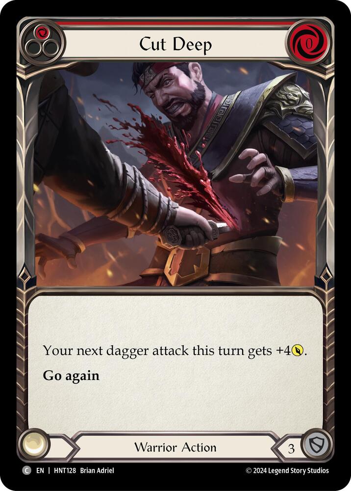 Flesh & Blood TCG The Hunted Cut Deep (Red) HNT128 Common Near Mint